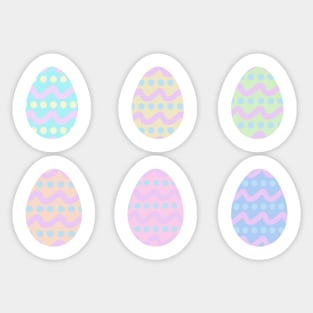 Pastel Pattern Easter Eggs Sticker